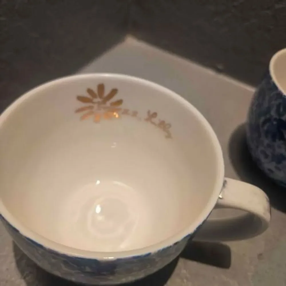 Lilly Pulitzer White Tiger Lily Floral Mugs - Set of 2